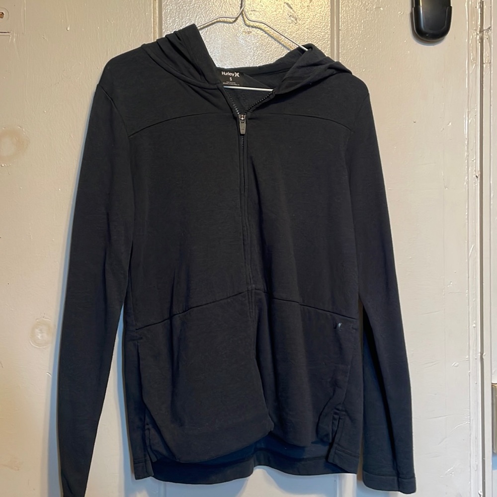 Hurley size small black zipped hoodie